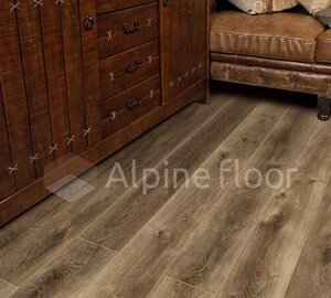 Плитка SPC Alpine Floor Дуб коричневый